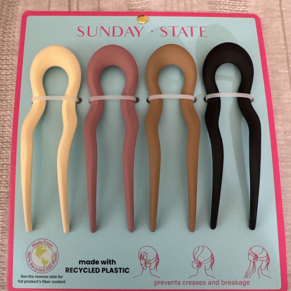 Sunday State French Hair Pins 4 Neutral Matte Colors